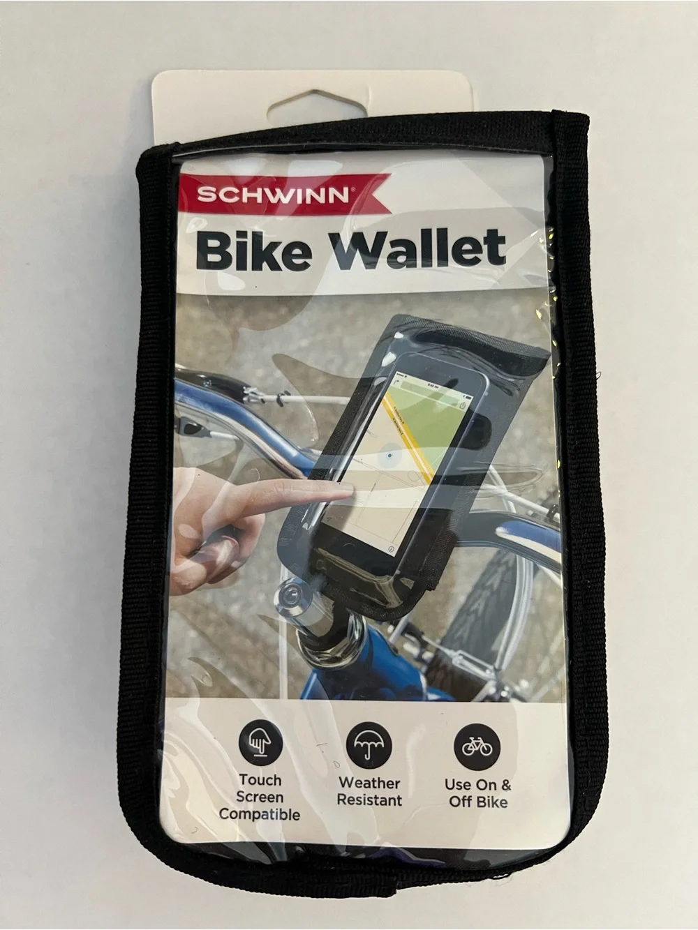 NWOT Schwinn Black Bike Wallet with Touchscreen Phone Holder
